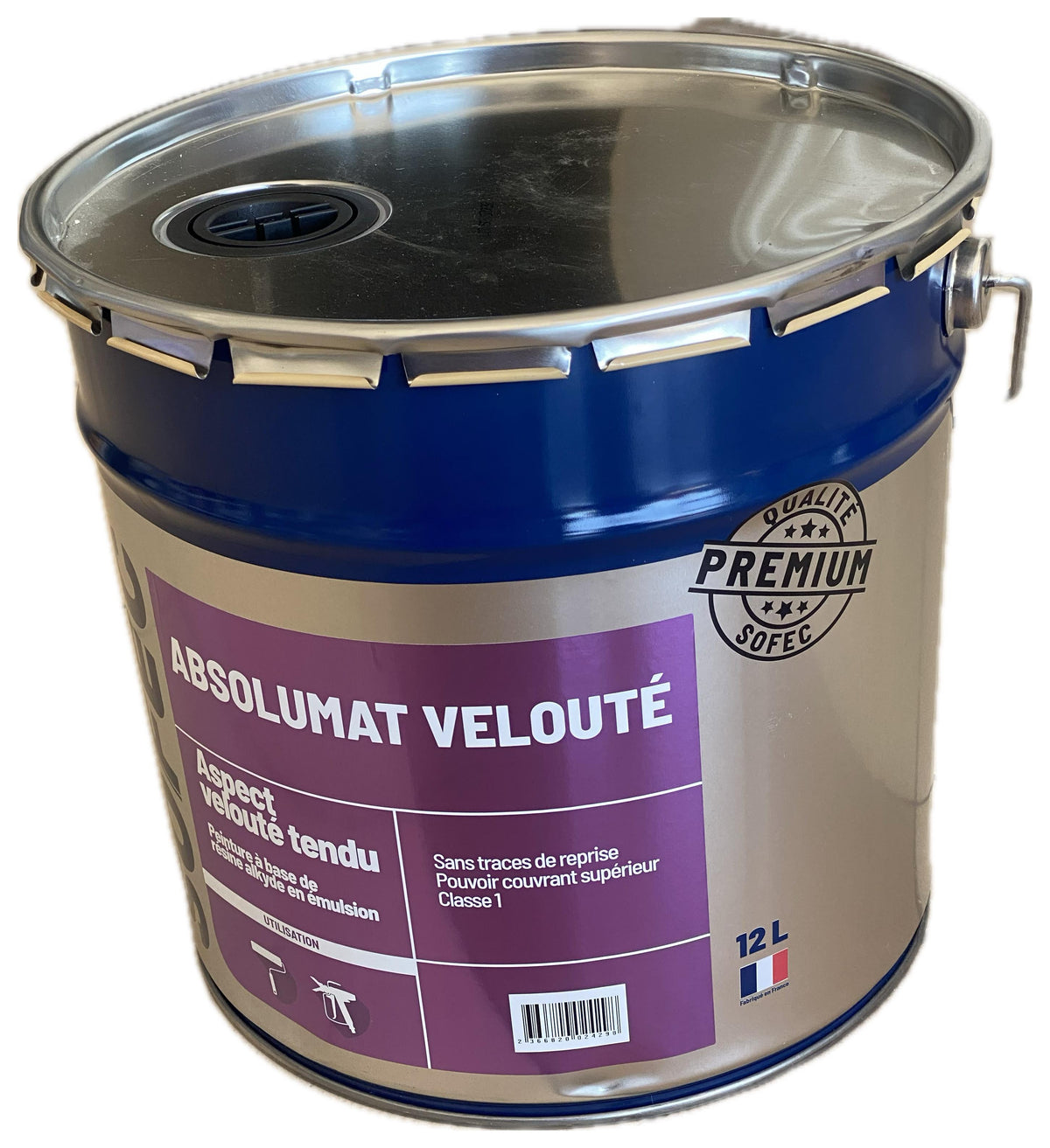 Vopsea mată catifelată ABSOLUMAT 12L Alb