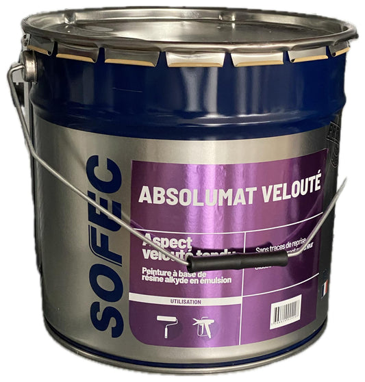 Vopsea mată catifelată ABSOLUMAT 12L Alb