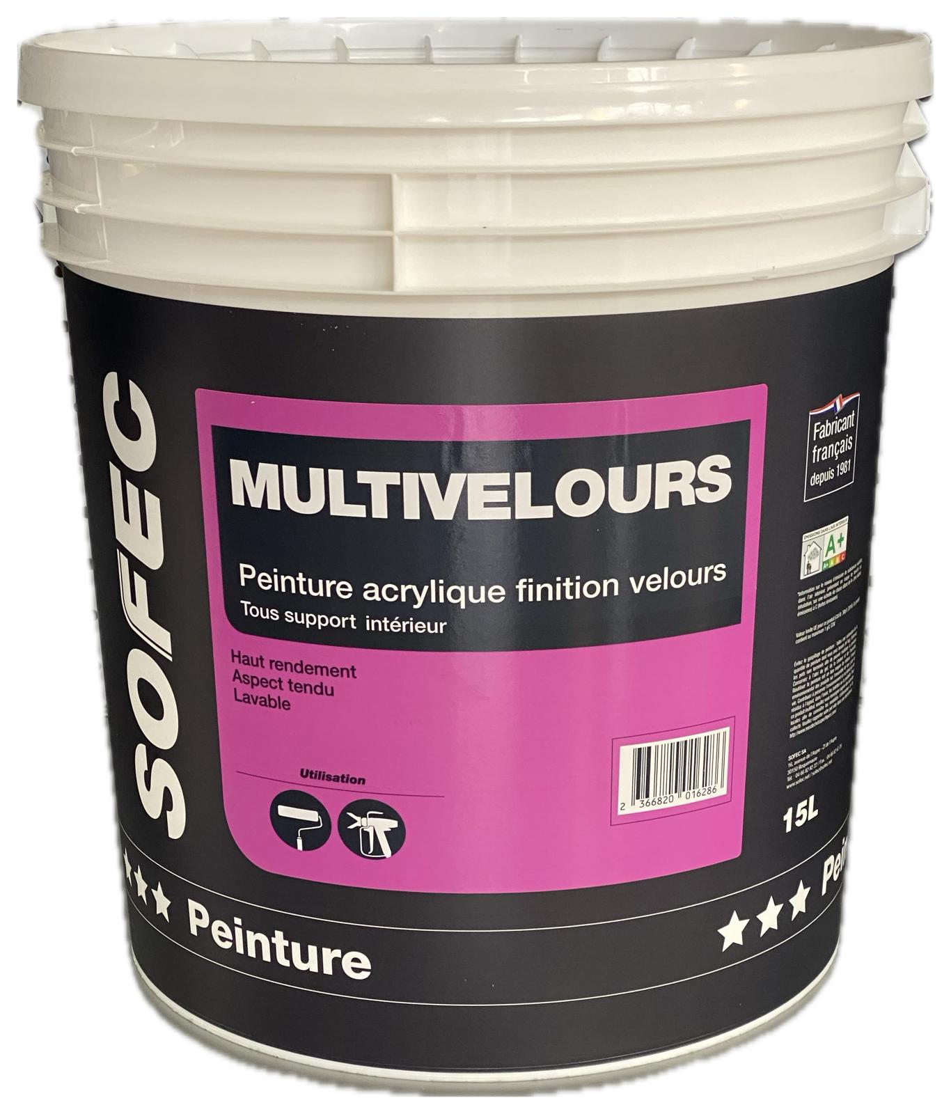 Vopsea lavabilă catifelată MULTIVELOURS 15L