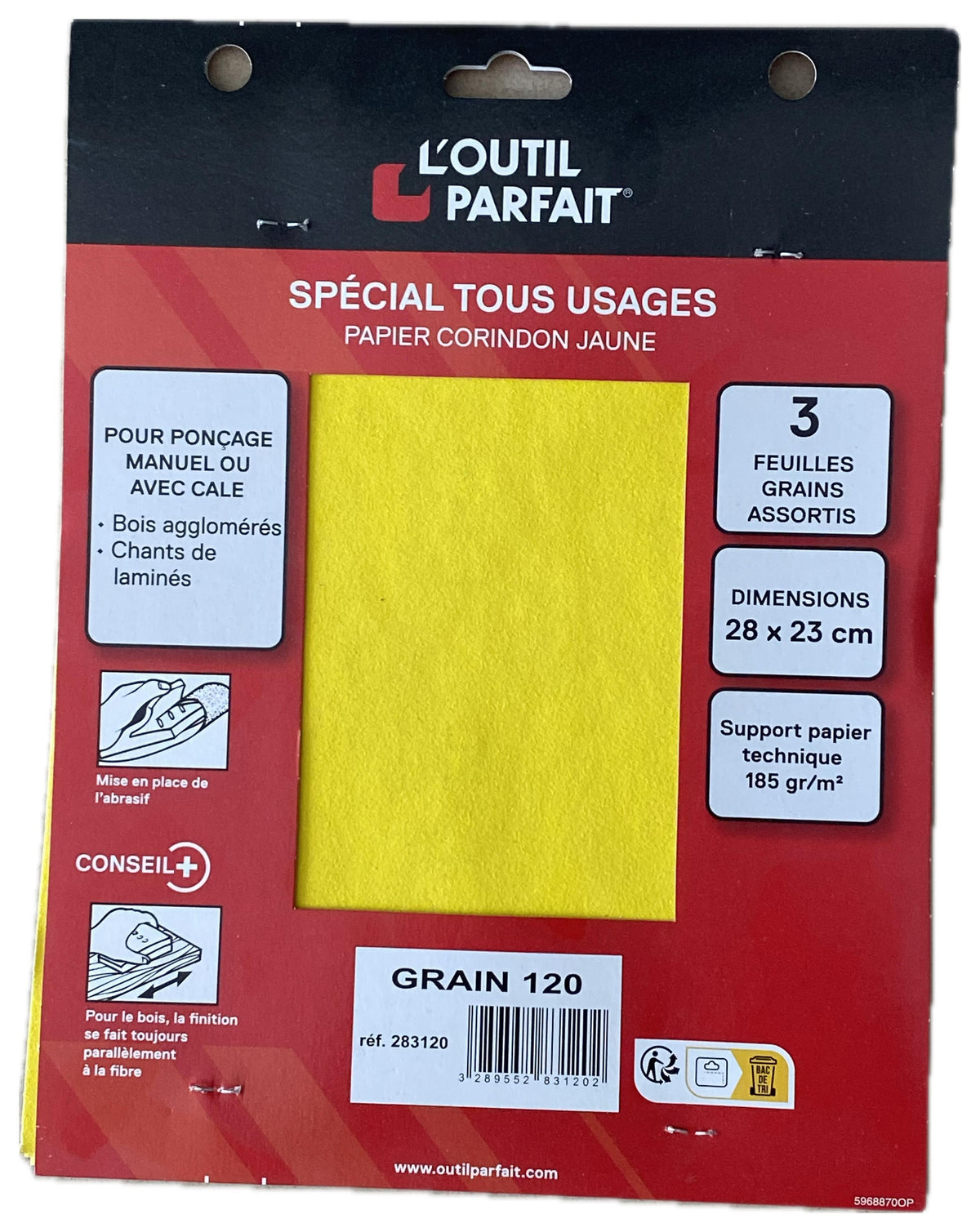 Șmirghel corindon galben 120 (set 3)