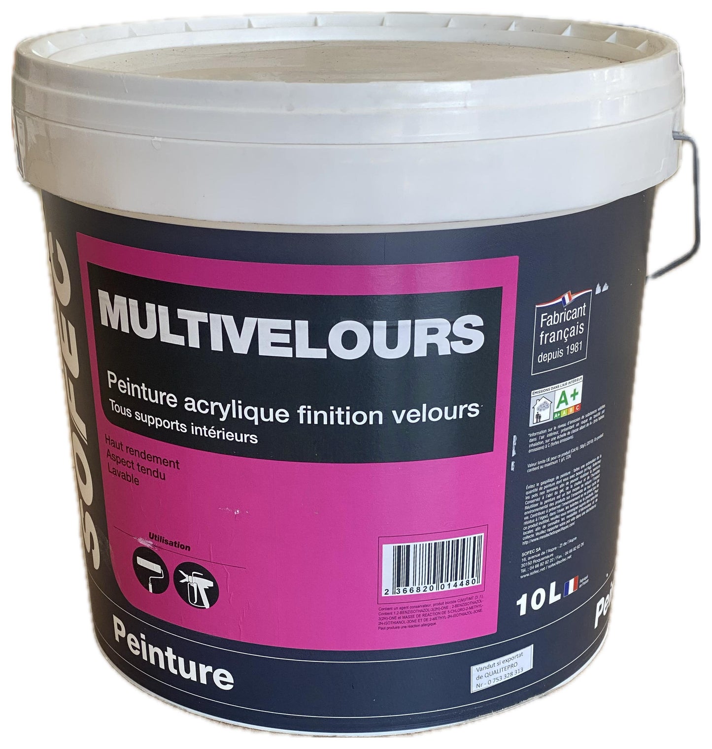 Vopsea lavabilă catifelată MULTIVELOURS 15L